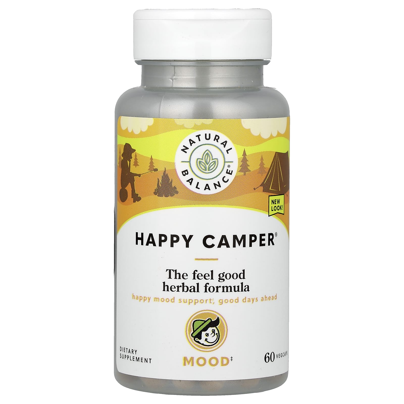 Natural Balance, Happy Camper, 60 VegCaps UPC 047868280601 | HiLife Vitamins